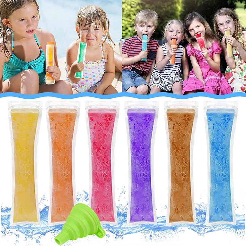 10/20/50pcs Ice Popsicle Bags Disposable Food-Grade Freezer Bag for Liquids Ice Lolly Bag DIY  Homemade Popsicle Bag Mold