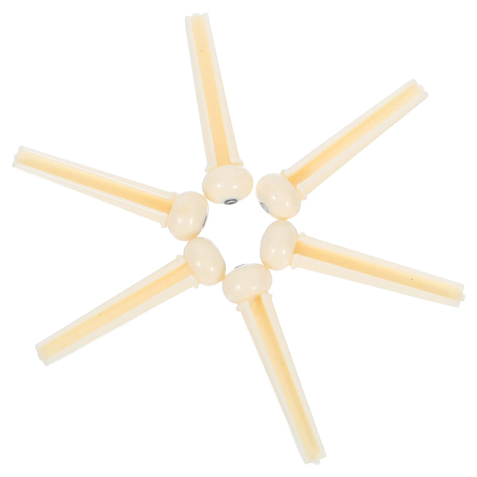 6Pcs Acoustic Guitar Bridge Pins Brass Inlaid Replacement Parts for 6 String Guitar Improve Tone Clarity Sustain Brightness