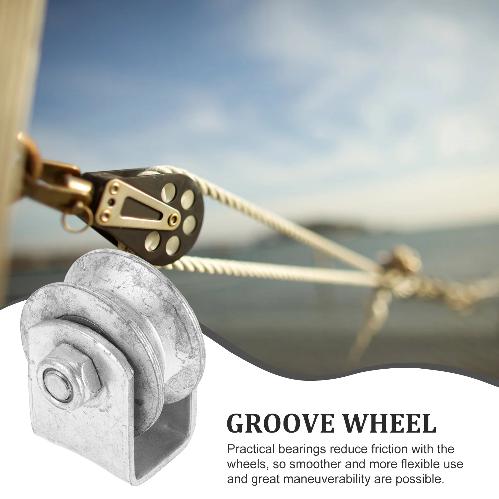 Gusseisenrollen, Schiebetür-Hardware, Räder, Schiene, Rillenläufer aus Edelstahl