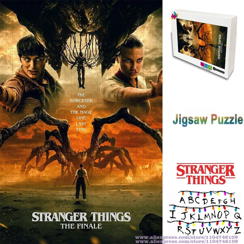 

Stranger Things Puzzle Jigsaw 108/200/300/500/1000/1500Pcs Intelligence Puzzles for Kids Unique Gifts with Box Home Decoration
