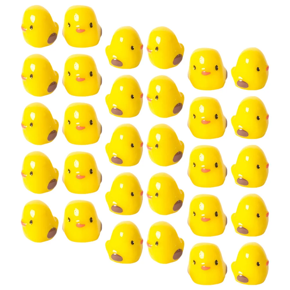 30 Pcs Micro Landscape Small Yellow Chicken Ornament Decoration Animals for Adornments Ornaments Little Miniature Chicks