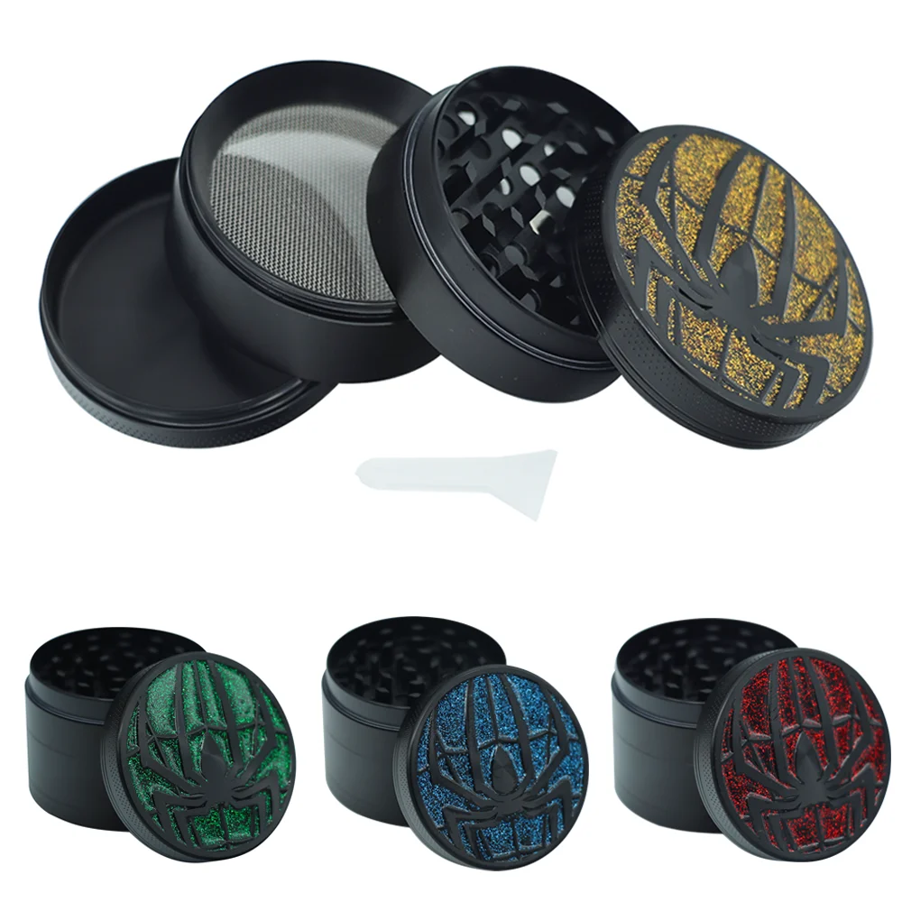 

Spider Metal Grinder Case 4 Layer Hand Manual 50mm Kitchen Gift Compact Crusher Tool