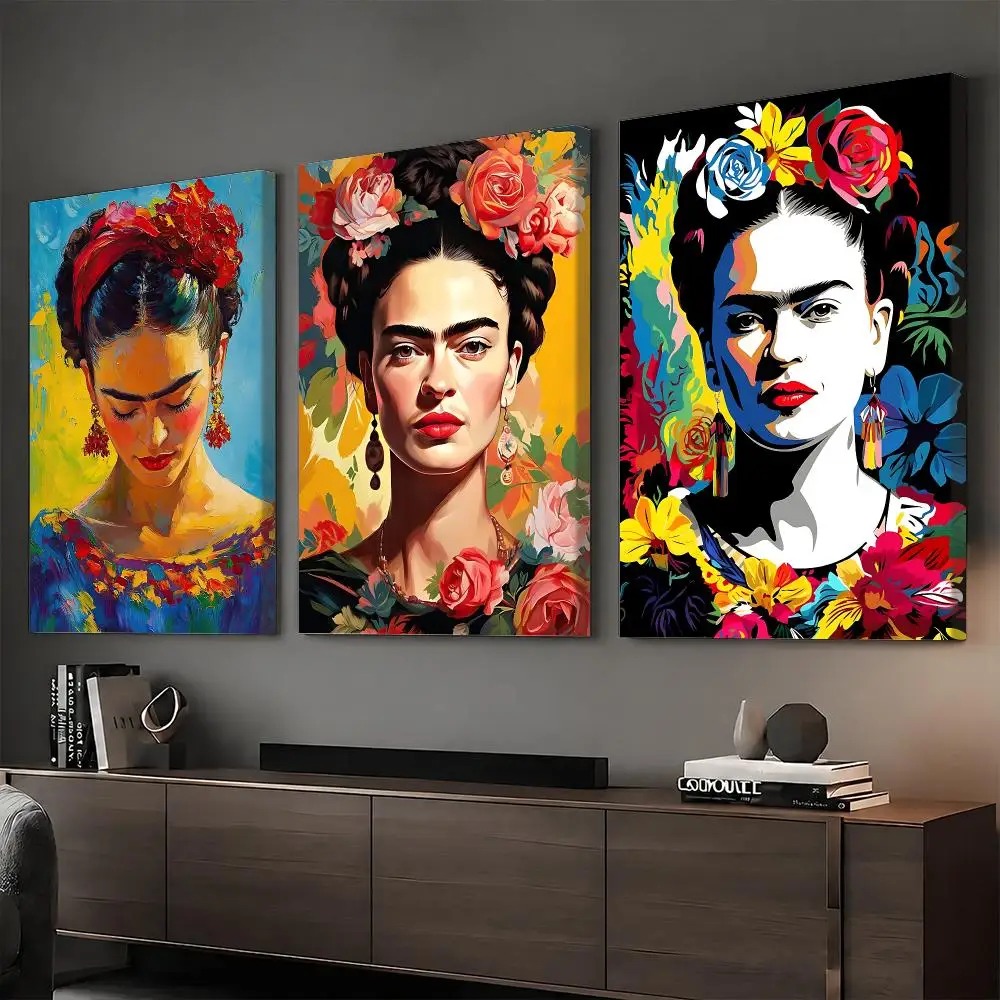 Póster de Arte en Lienzo HD con Caligrafía de Frida Kahlo, Impresión Artística para Pared | Marco Opcional | Decoración Moderna para Pasillos