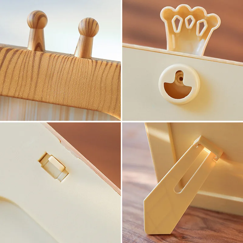 إطار صور جداري مقاس 7 بوصة مع فتحة معلقة، إطارات صور خشبية كلاسيكية للأطفال على شكل حيوانات كرتونية لتزيين سطح المكتب المنزلي #5