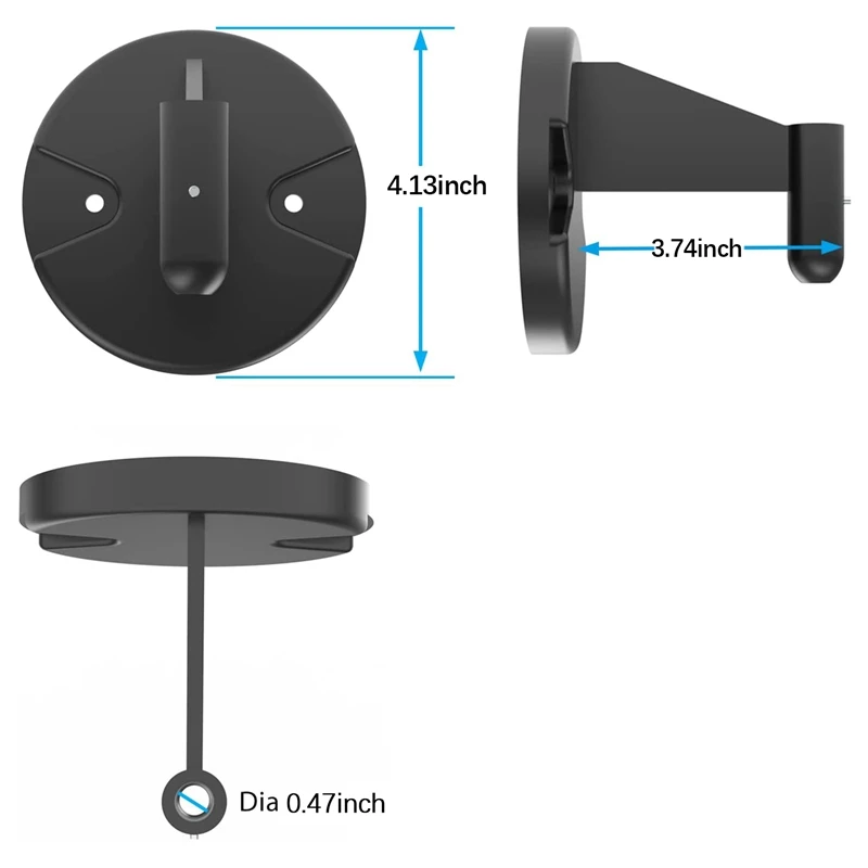 NEW-Wall Mount For Boom Arm,With Round Plate And Attaching Holder Piece For Microphone Stand,Mobile Phone Stand,Webcam Stand