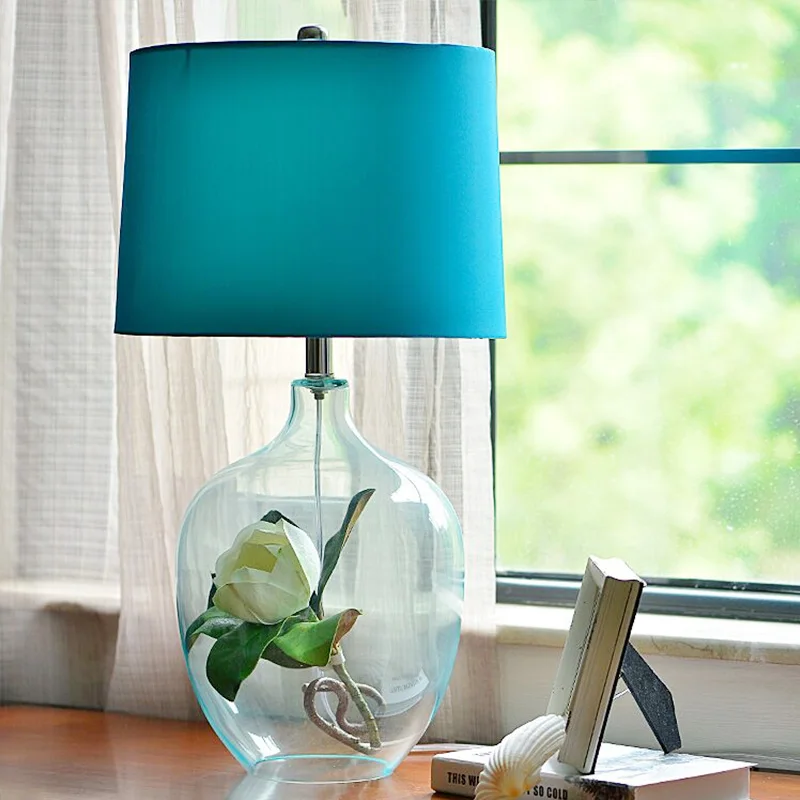 

Dissolved glass built-in simulated flower creative bedroom bedside
