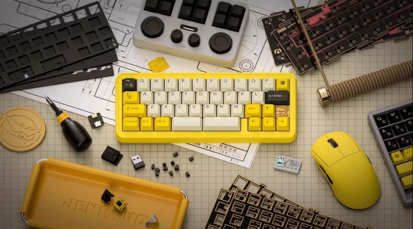 

Комплект мини-клавиатуры Jenny40, трехрежимная 3D-печать, горячая замена QMK/VIAL, эргономичная офисная игровая клавиатура, ПК, геймер, индивидуальный узор