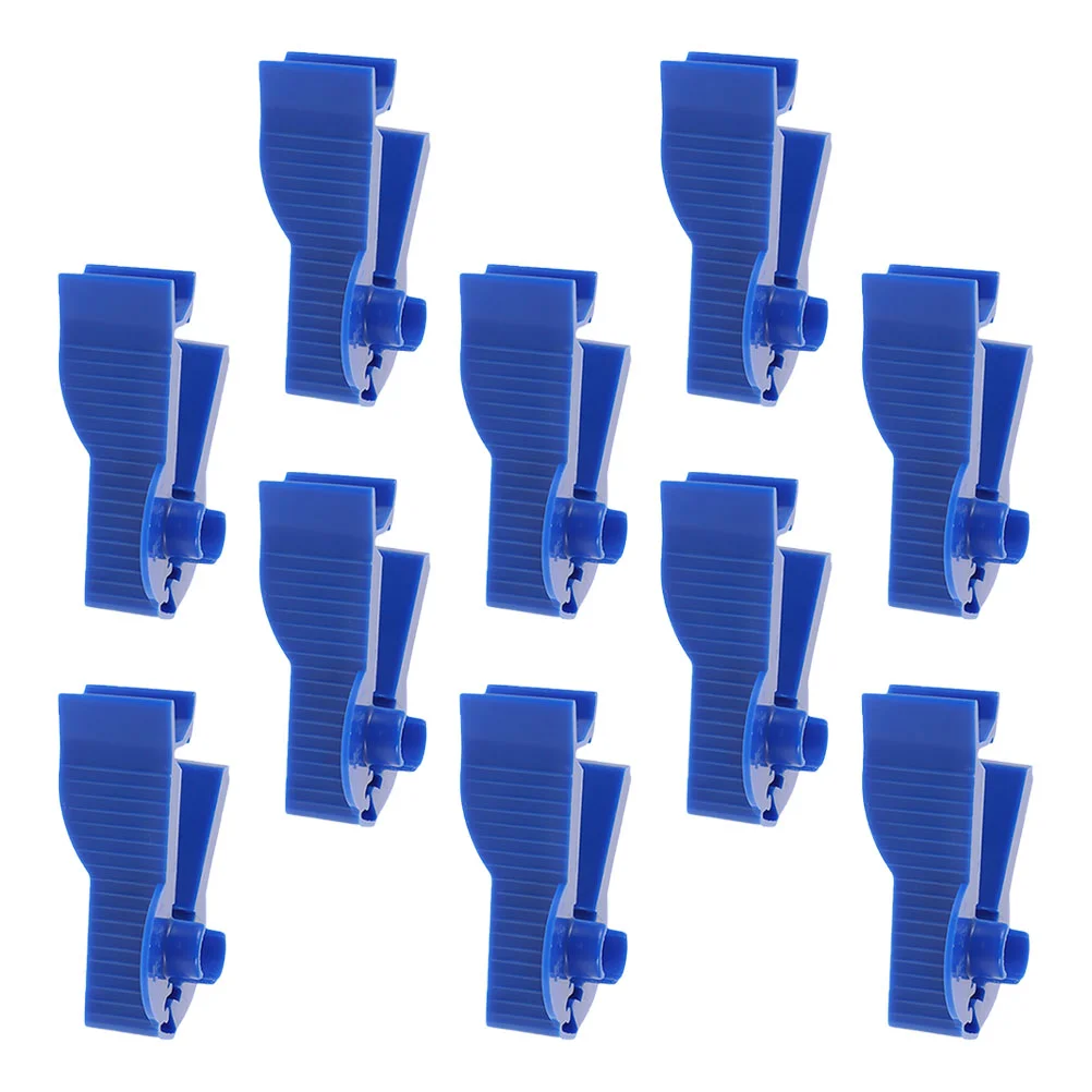 10 Pcs Permeable Pipe Clamp Peritoneal Fixtator Accessories Blue Abs Dialysis Tubing Clamps