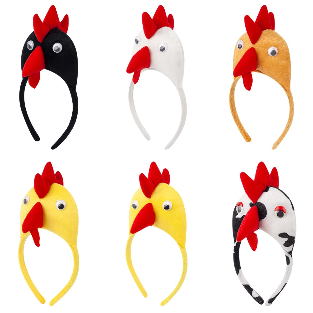 1pcs Easter Headband Rooster Chicken Costume Hair Band Animal Ear Birthday Party Performance Halloween Christmas 2026 New