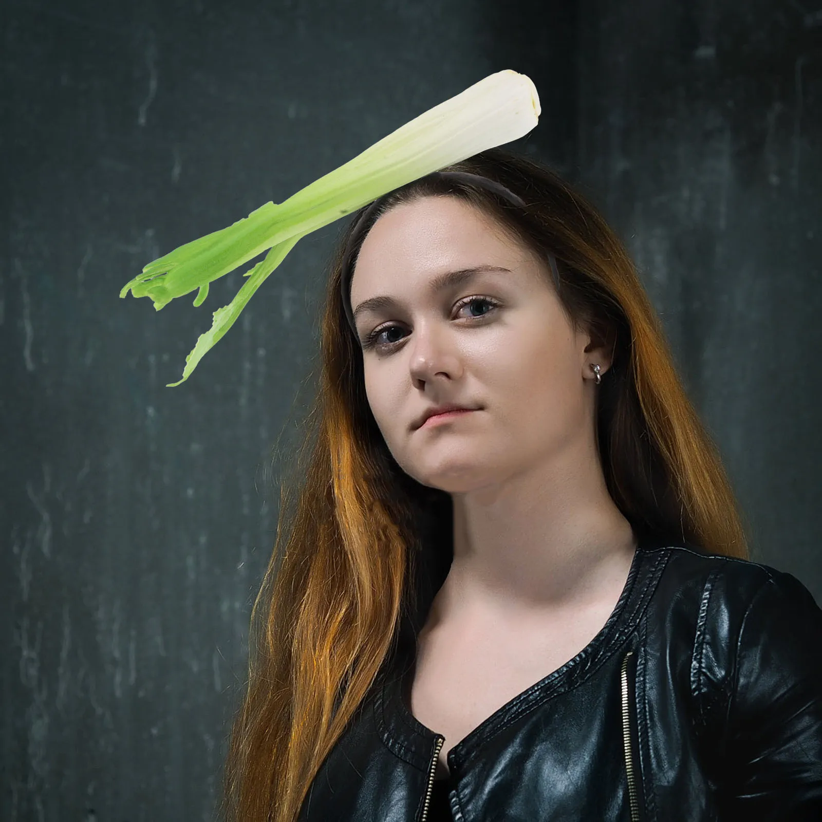 

Celery Hairband Realistic Green Vegetable Accessories Funny Costume Headband Party Prop Photo Cucumber Hoop Vegetable Hair