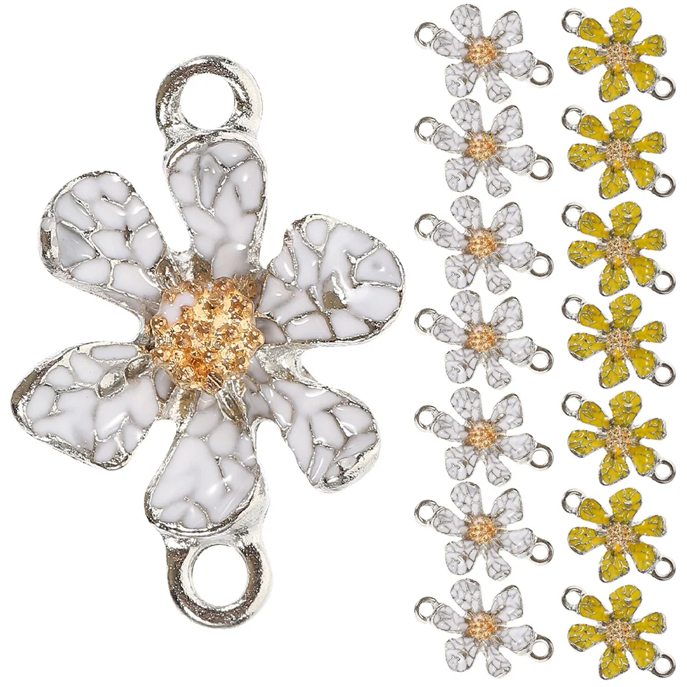 

30Pcs Alloy Flower Charms Delicate DIY Pendants for Necklace Bracelet Keychain Jewelry Craft Supplies Women Gift