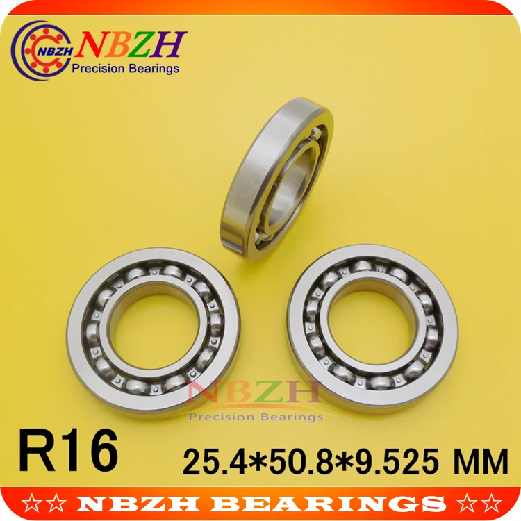 

NBZH bearingR16 Open 1 X 2 X 3/8" English Inch Bearing Miniature Ball Radial Bearings EE9 25.4*50.8*9.525