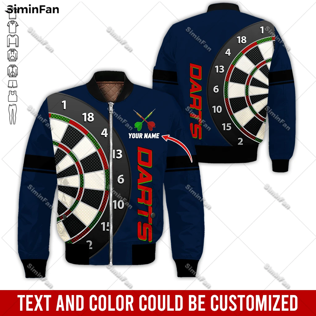 Custom Name Love Darts Colorful 3D Printed Mens Bomber Jacket Quilted Cotton Coats Male Winter Cloth Unisex Windproof Outwear-5