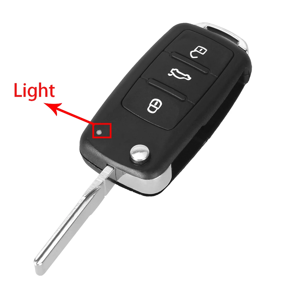 KEYYOU 2/3 przyciski składany klucz samochodowy Switchblade klucz kluczyk Flip dla VW polo passat b5 Tiguan Golf VOLKSWAGEN Seat Skoda