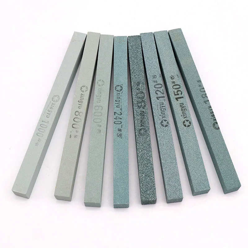 1pcs 80-3000# Sharpening Stone 150~200mm Whetstone Green Silicone Carbide Grinding Stone For All Knife Polishing Sharpener Tool