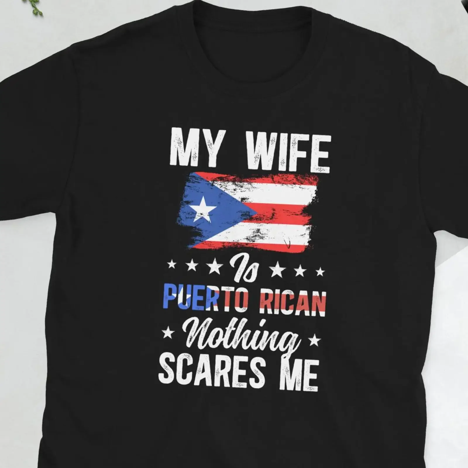 Puerto Rican Wife T Shirt Husband Of A s Proud amp 39 s  vintage Washed graphic Slightly Soft designer clothes Breathable homme