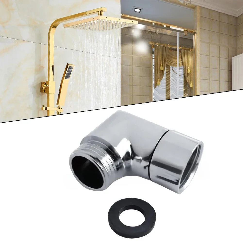 

1pcs 90 Degree Shower Adapter Shower Elbow 90 Degree Bathroom Usage Copper Material Easy Installation Insert Washer Hardware