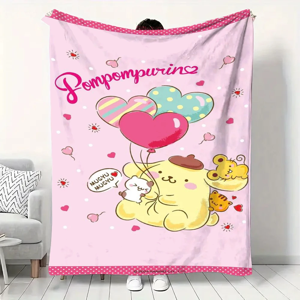 

Sanrio Pumpumpurin Cartoon Blanket.Four Seasons Blanket.Office,Couch,Chair,for Sofa,Living room,Travel Picnic Blanket Gifts