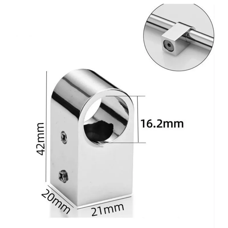 

【HAPPY】Комплект из 4 фиксирующих кронштейнов 16 мм для душевой штанги, держателей для душевой штанги, зажимов для направляющей, аксессуаров для ванной комнаты