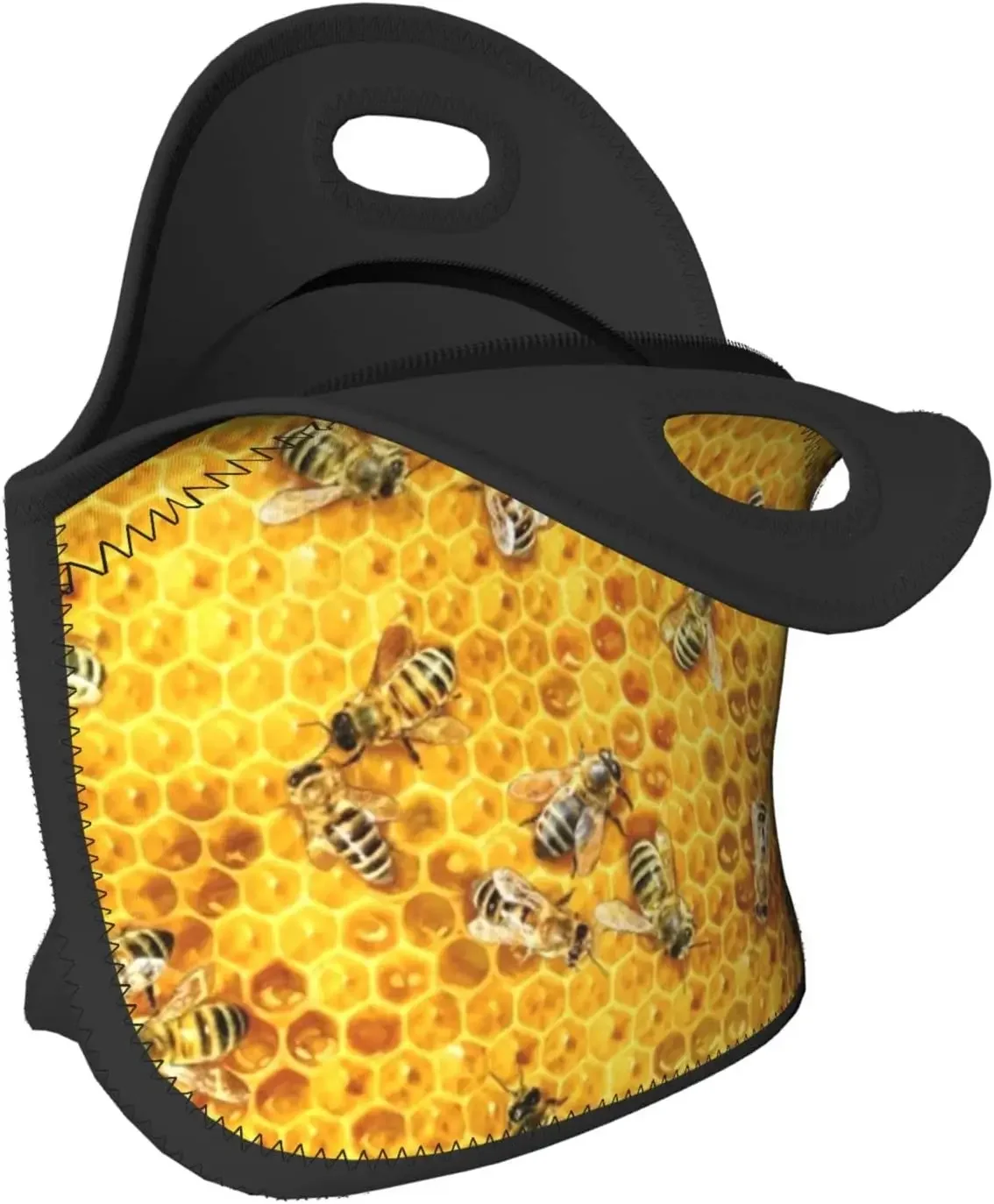 Honey Bees กล่องอาหารกลางวันถุงอาหารกลางวันแบบใช้ซ้ําได้ Tote Bag ถุงอาหารกลางวันฉนวนสําหรับผู้หญิงผู้ชายกล่องอาหารกลางวันสําหรับ Camping ของขวัญโรงเรียน