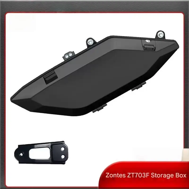 For ZONTES 703F motorcycle model, original storage box/storage compartment with lock added.