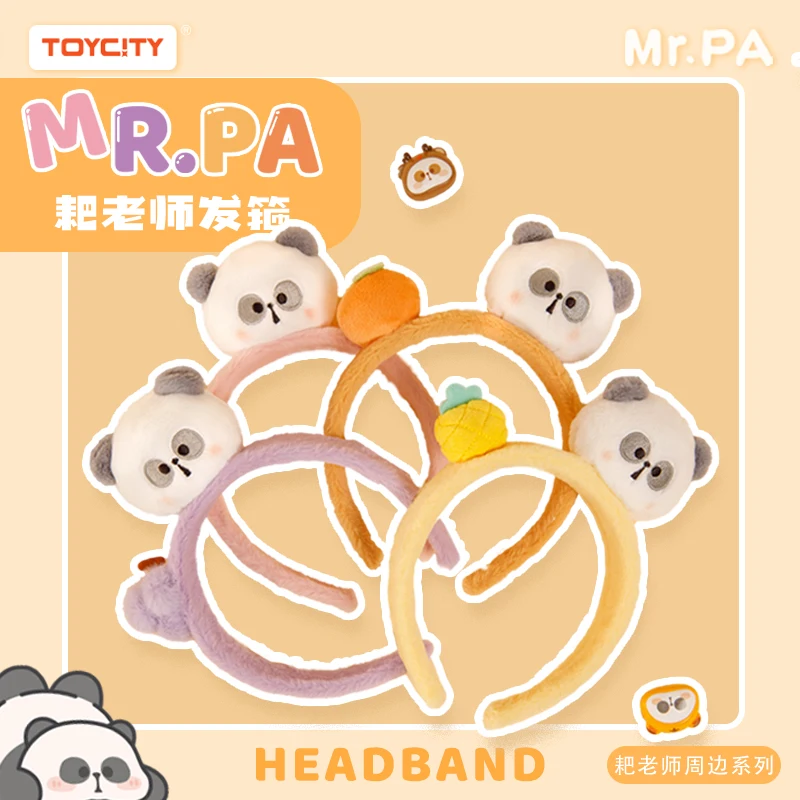 TOYCITY Mr.pa Panda Fruit Headband Action Figure Kawaii Dolls for Girls Toy Peripheral Gifts