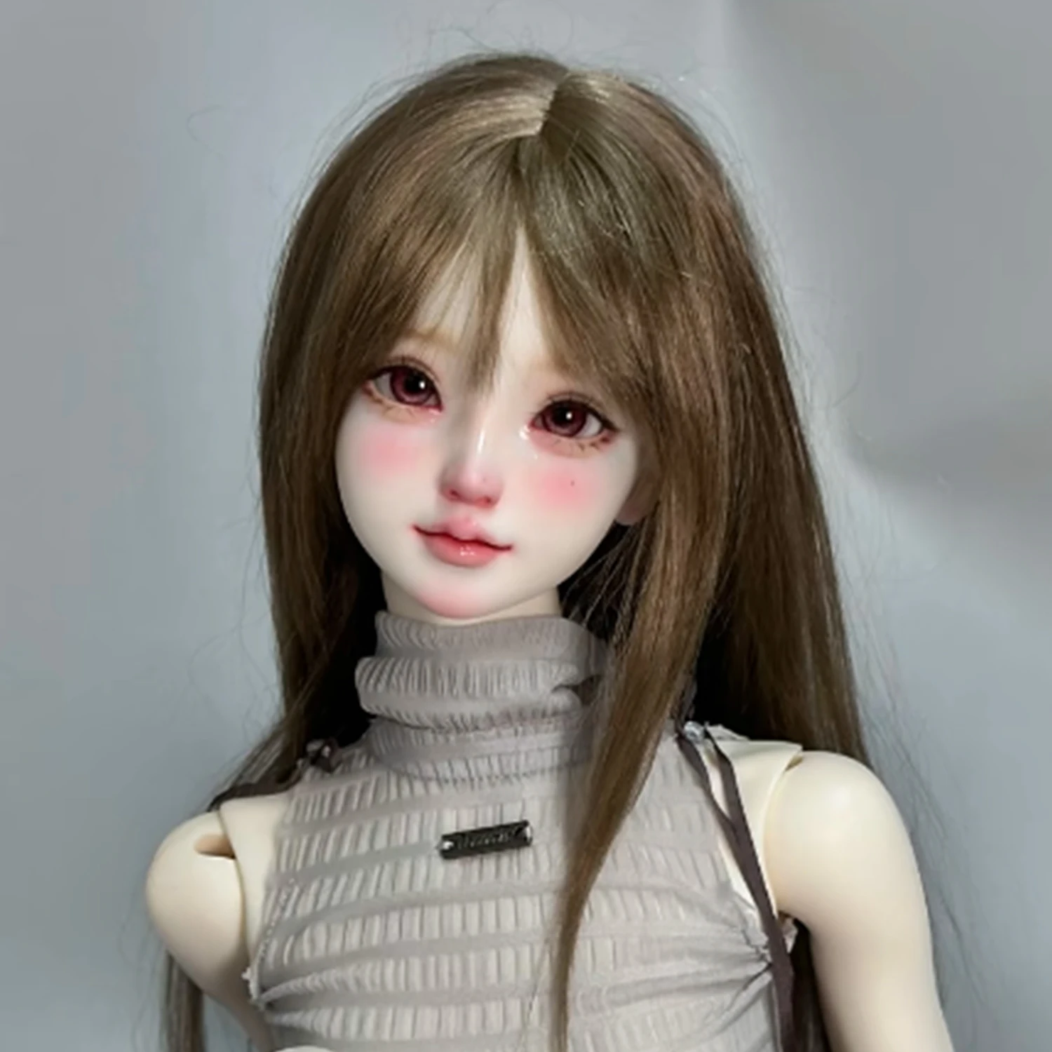 SmileMei Ball Jointed Doll Head 1/3 Handmake Resin Figure Sculpt Unpainted Unclothed Faceup