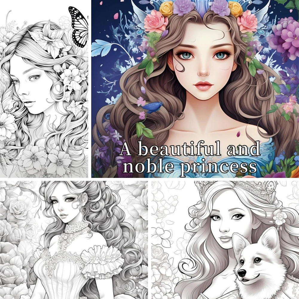 1pc Art Coloring Book 22 Page Coloring Books Gift For Birthday Party Relieve Stress Kill Time Graffiti Painting Drawing Art Book