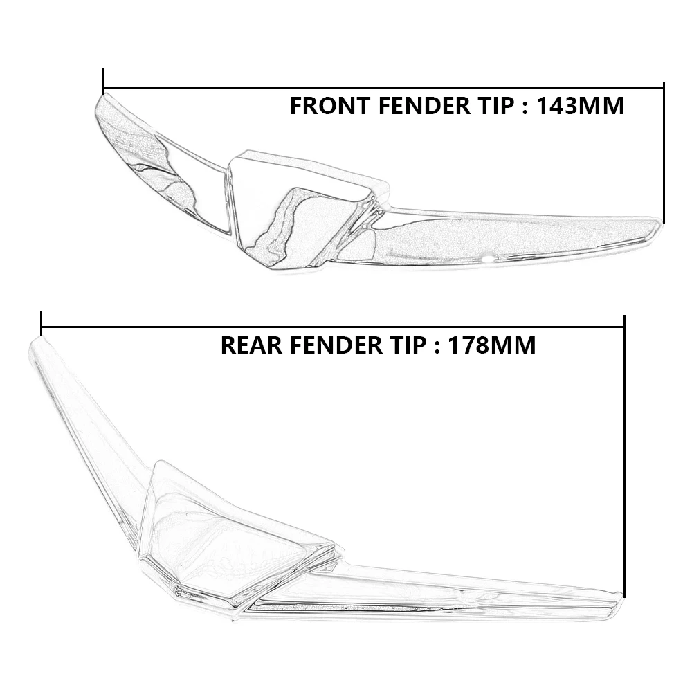 Front Fender Tip Trim Cover Rear Mud Splash Guard Decoration Accessories For Honda Gold Wing GL 1800 Tour DCT GoldWing GL1800