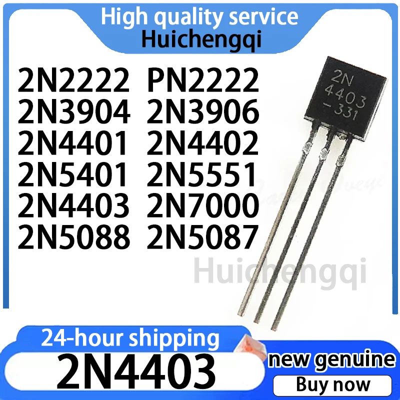 10-50PCS Original Genuine PN2222 2N2222 2N3906 2N4401 2N4402 2N5401 2N5551 2N4403 2N3904 2N5088 2N5087 2N7000 Transistor TO-92