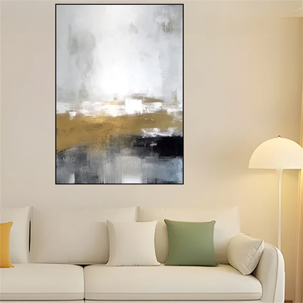 

100% Hand-Painted Abstract Landscape Poster Canvas Drawing Petal Oil Painting Decor Home Wall Art Picture For Live Room Mural