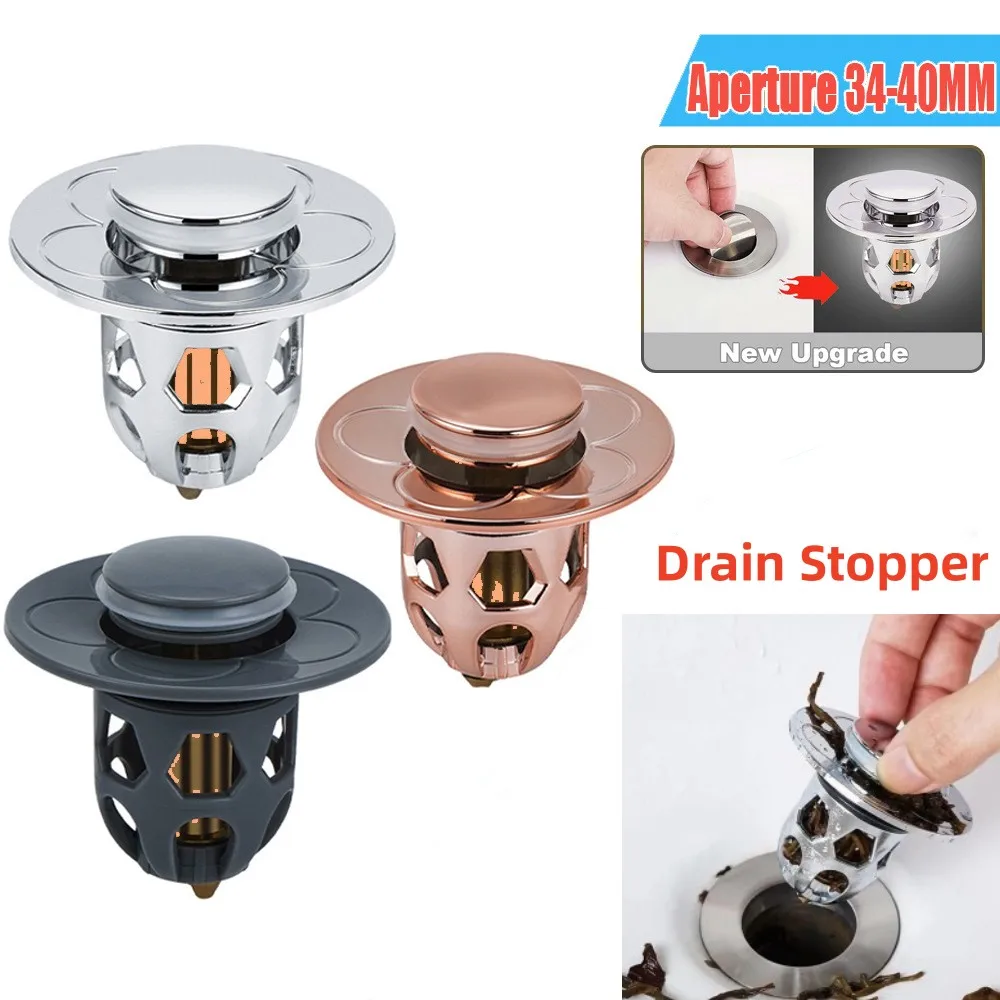 אוניברסלי ניקוז פקק פופ עד להקפיץ ליבת אגן מסנן סתום מקלחת כיור שיער התפסן דאודורנט אמבט פקק שפכים כיסוי