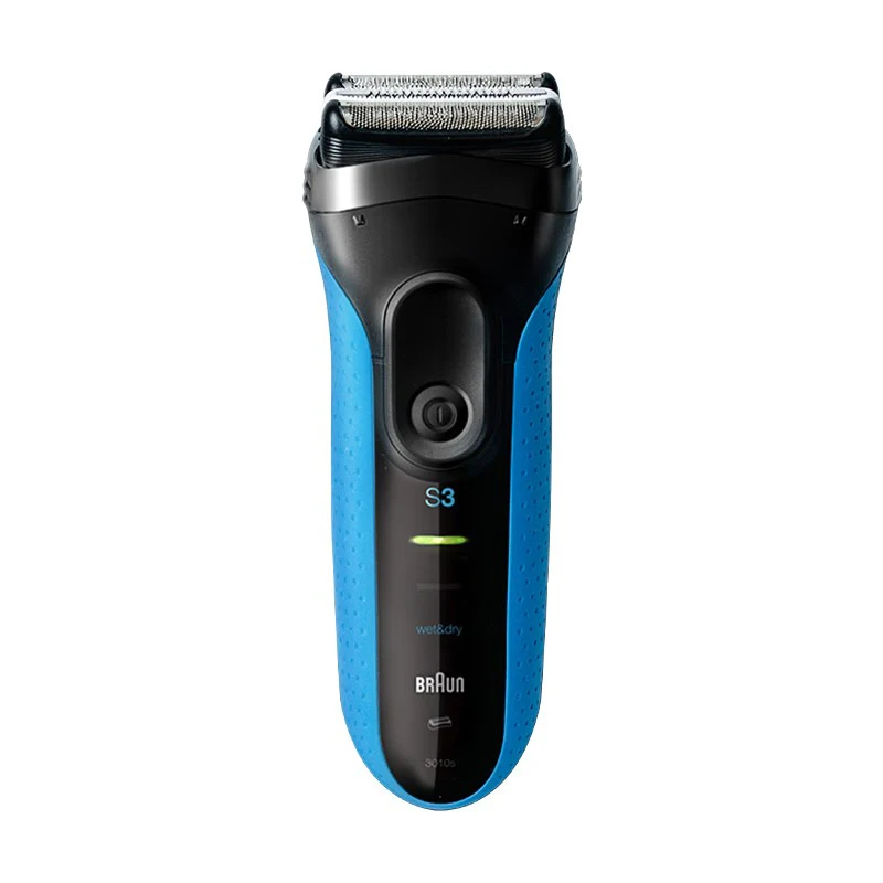 Braun3 Series Electric Shaver with Both Dry and Wet Functions Supports Full Body Washing Super Sensitive Blade Mesh 3010s blue