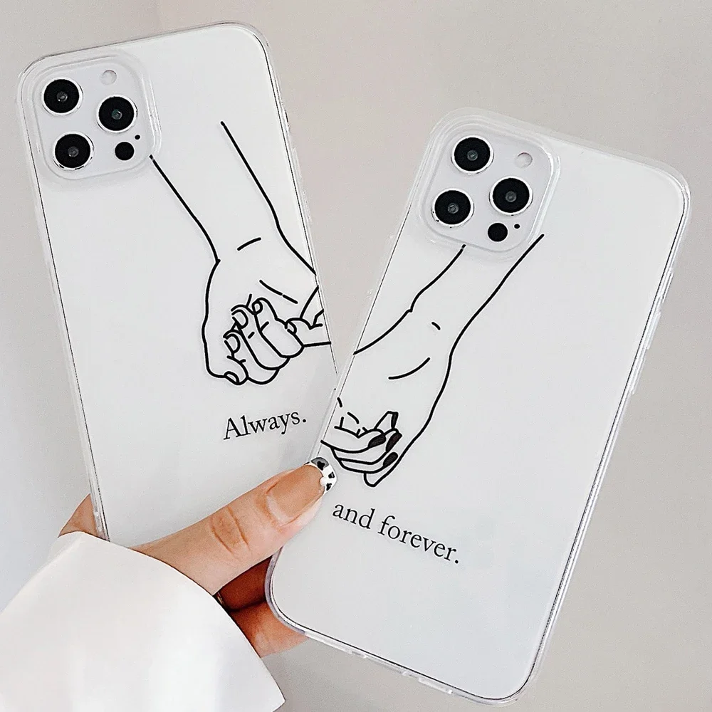 Girls Bff Best Friends Forever Always Phone Case for IPhone16 15 14 13 11 Pro XS MAX 7 8 Plus X XR  12 Mini Cute Couples Cover