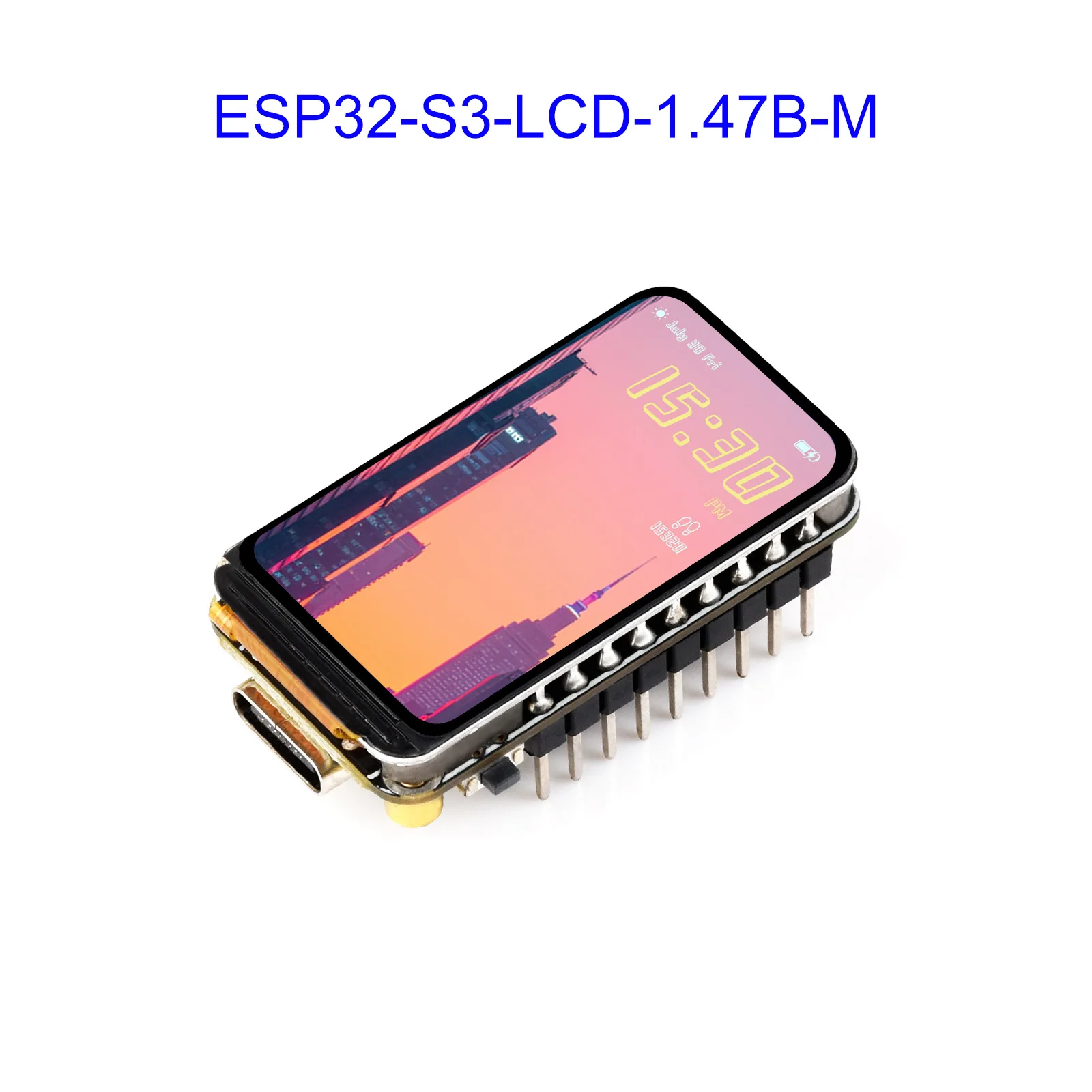

ESP32-S3 1.47inch LCD display Development Board Type B with pre-soldered header 172x320 240MHz LX7 Dual-core Processor BLE 5
