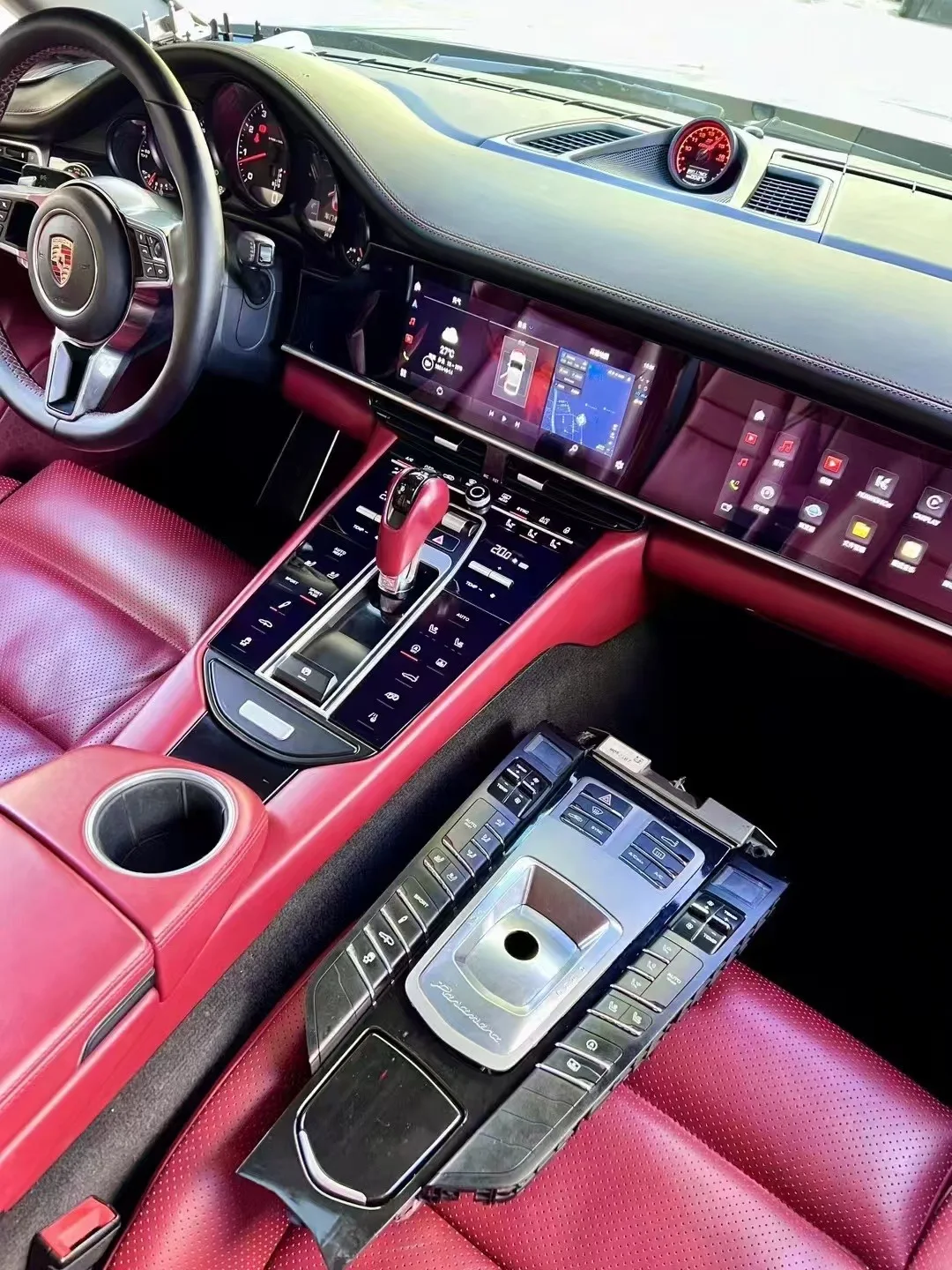 

LCD Radio Carplay Saddle AC Panel 2024 Steering Wheel For Porsche Panamera 2011-2017 Car Digital Instrument Dashboard Stopwatch