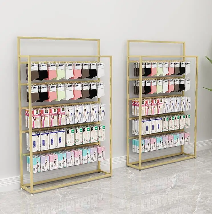 Socks display shop landing island rack underwear stockings boxed display rack multifunctional jewelry shelves