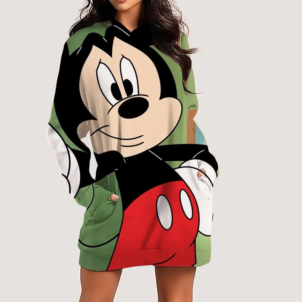 Anime Disney Mickey Mouse 2026 Women's Hoodie Women's Street Wear Hoodie Harajuku Hoodie Clothes dress
