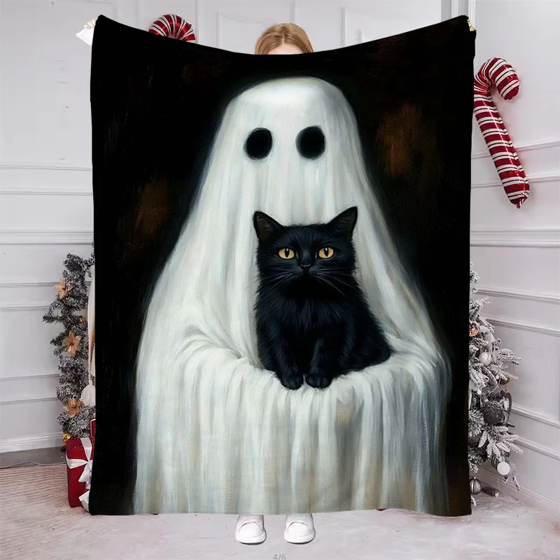 

Cute Halloween Ghost Throw Blanket Bed Blankets for Decorative Sofa Luxury Designer Bedding King Lid Portable Soft Plaid Office
