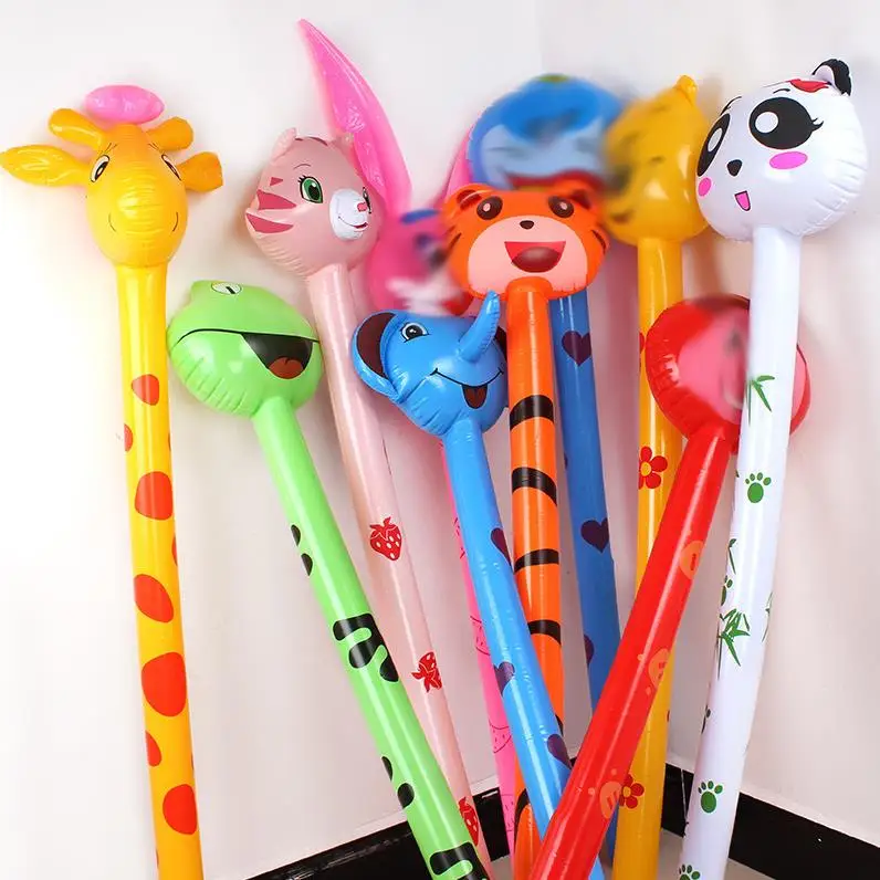 Cartoon Tiger Rabbit Inflatable Animal Long Hammer No wounding Stick Baby Children Toys Kids Gift Party Decoration ni59