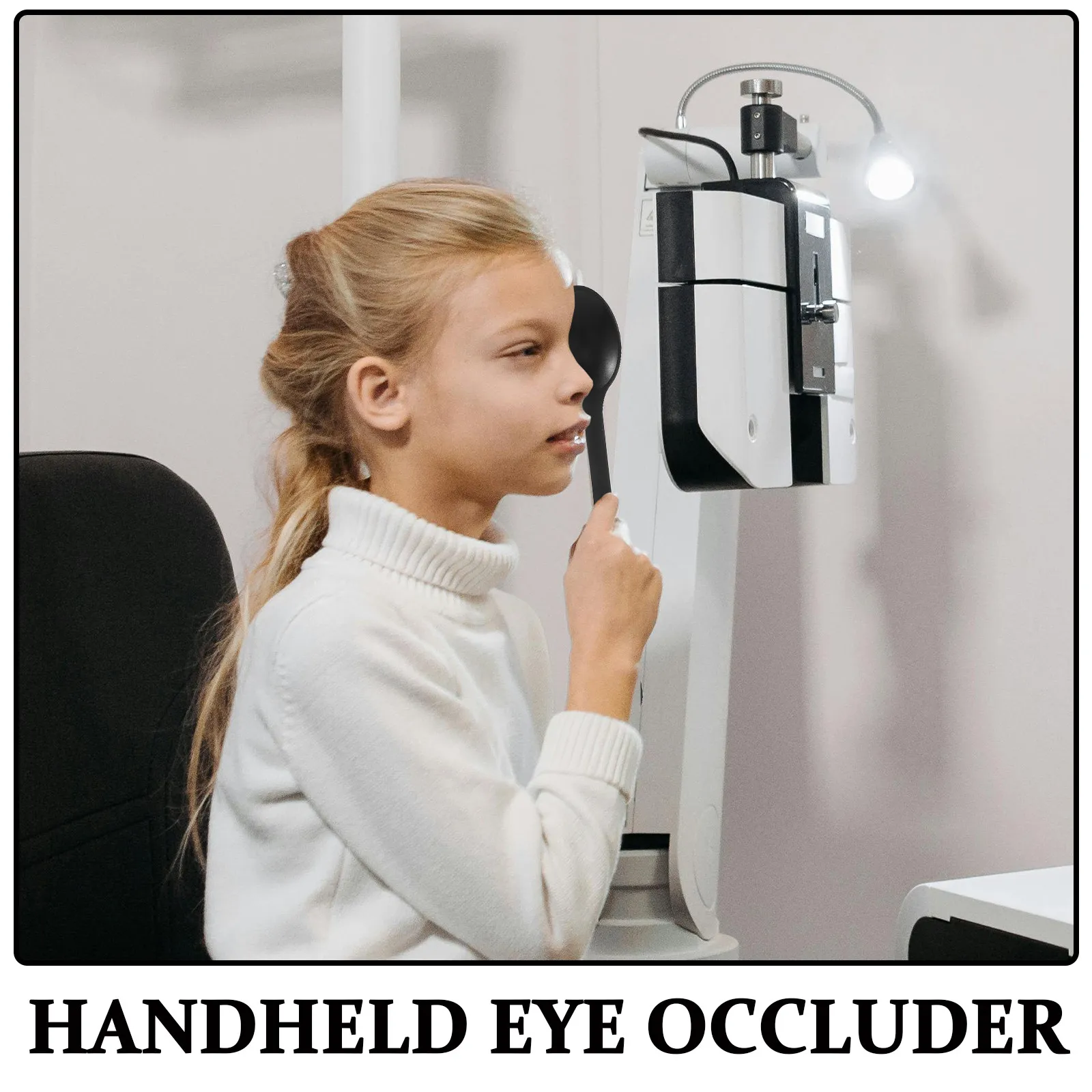 2Pcs Plastic Eye Occluder Lightweight Comfortable Handheld Tool for Vision Testing Accurate Eyesight Exam Equipment