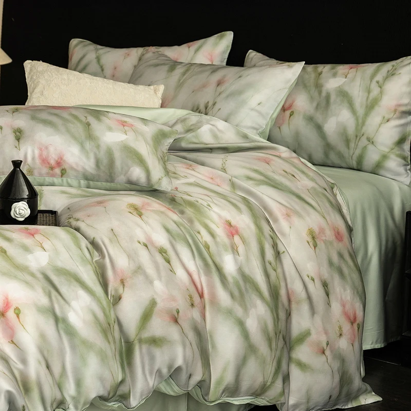 New 2025 100% Tencel Bedding Sets, High - Density, for California King Size Bed