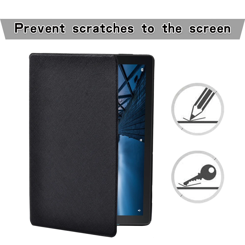 Cover for Lenovo Tab M8 M7/Tab M10 HD/Tab M10 Plus Leather Foldable Protective Tablet Cover for Tab M10 10.1" X605F/Tab E10 10.1