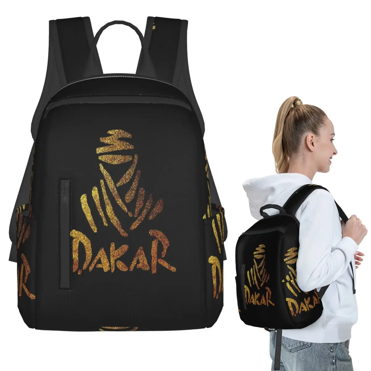 

Dakar Rally Backpack Student Boys Girls BookBag Kids School Bag Laptop Shoulder Bags for Men Women
