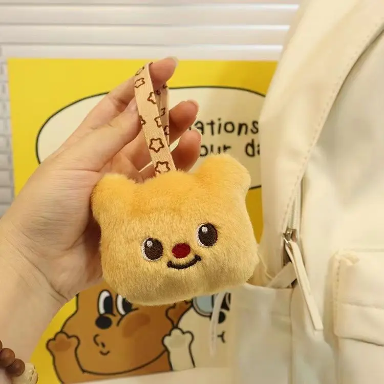 

Top flow butter teddy bear squeaking doll backpack pendant cute doll butterbear keychain