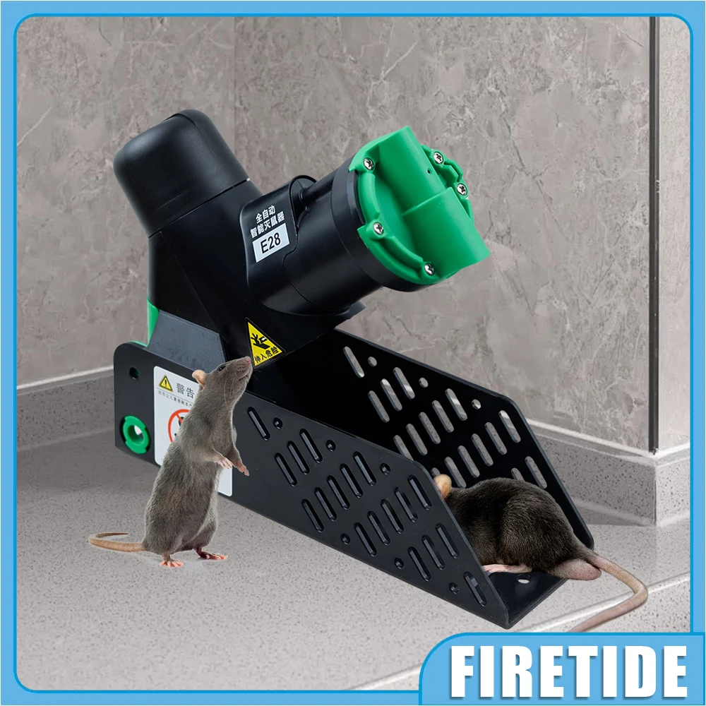 Mouse Trap Indoor for Home,Green E28 Automatic Intelligent Rodent Control Device, Kills Mice in Living Rooms, Kitchens, Garages