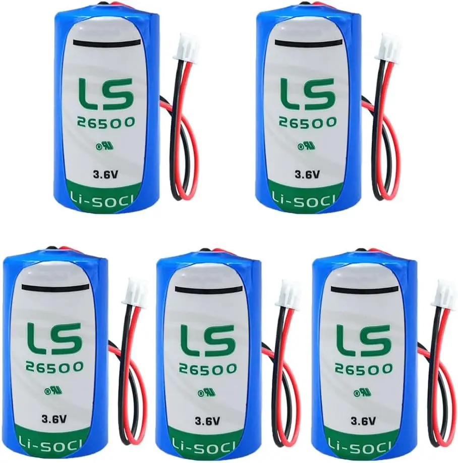 

(5 Pack LS 26500 C Size 3.6V 7700mAh Lithium Battery for LS26500