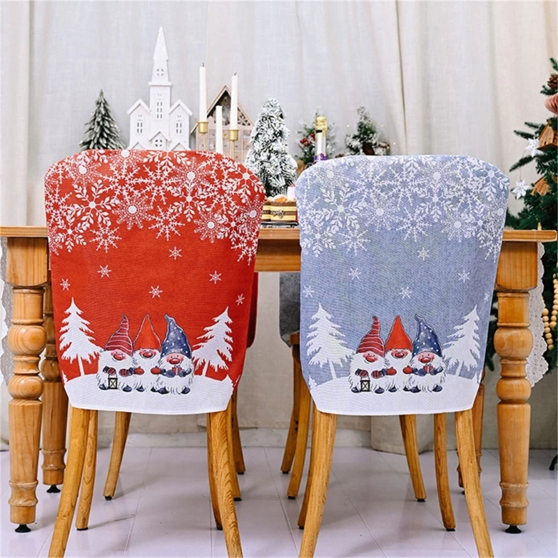 1/4Pcs Christmas Chair Covers Set for Christmas Holiday Party Hotel Home Kitchen Decorations 48x57cm Christmas Chair Back Covers