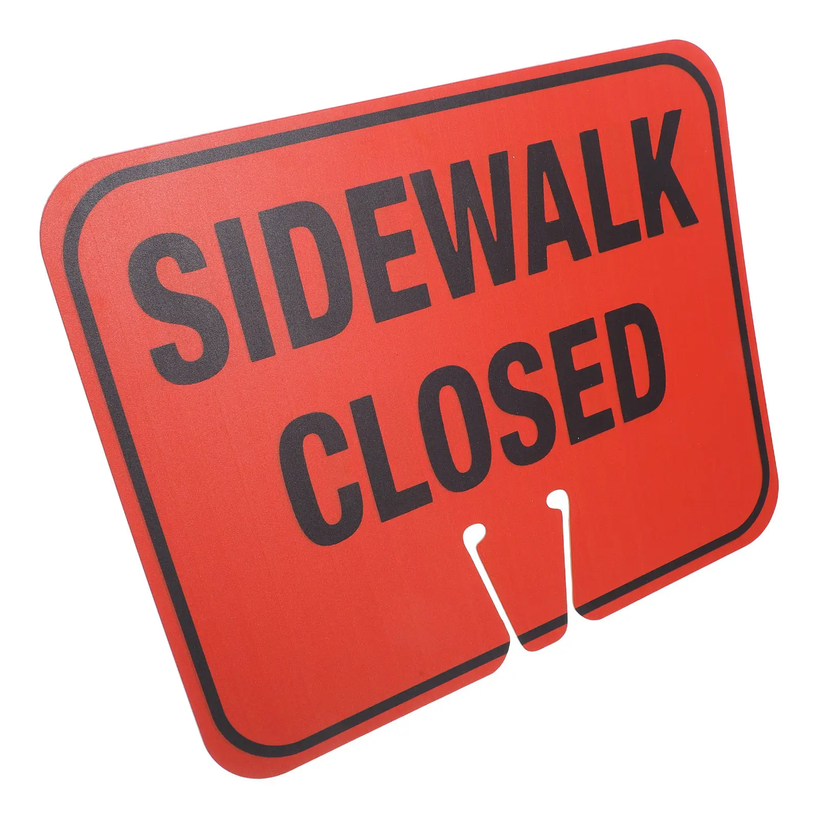 Sidewalk Closed Traffic Sign High Visibility Waterproof Barricade Cone Top Attachment Pedestrian Safety Road Construction