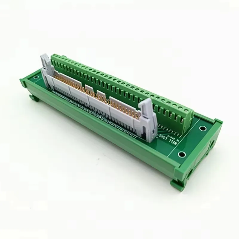 

DIN Rail Mount IDC64 2x32Pins 0.1" Male Header Breakout Board, Terminal Block, Connector.